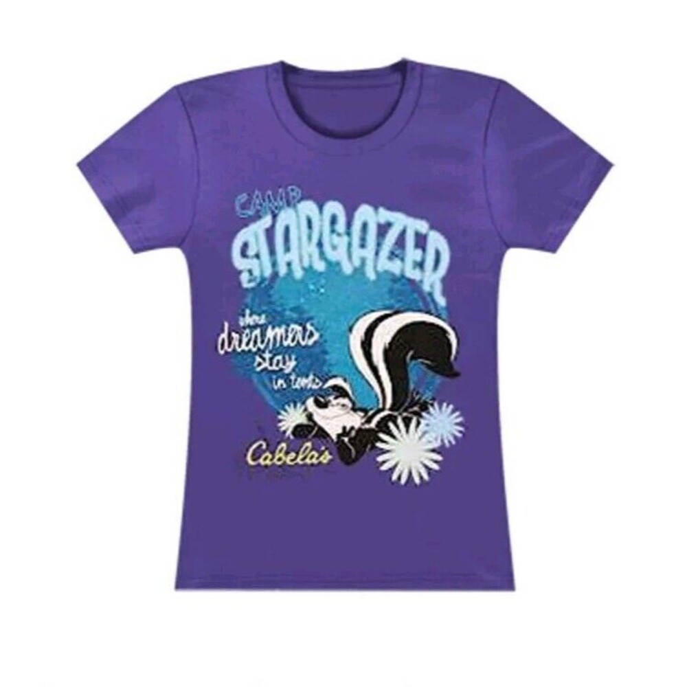 Looney Tunes Camp Stargazer T-Shirt Cabelas Purple Size Toddler 3T